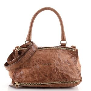 Authentic Givenchy Brown Distressed Pandora Bag- Medium